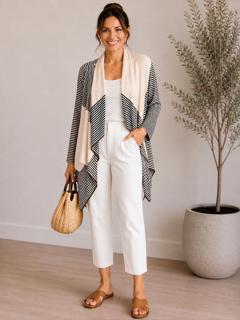 St. John Open Front Cardigan Size Small